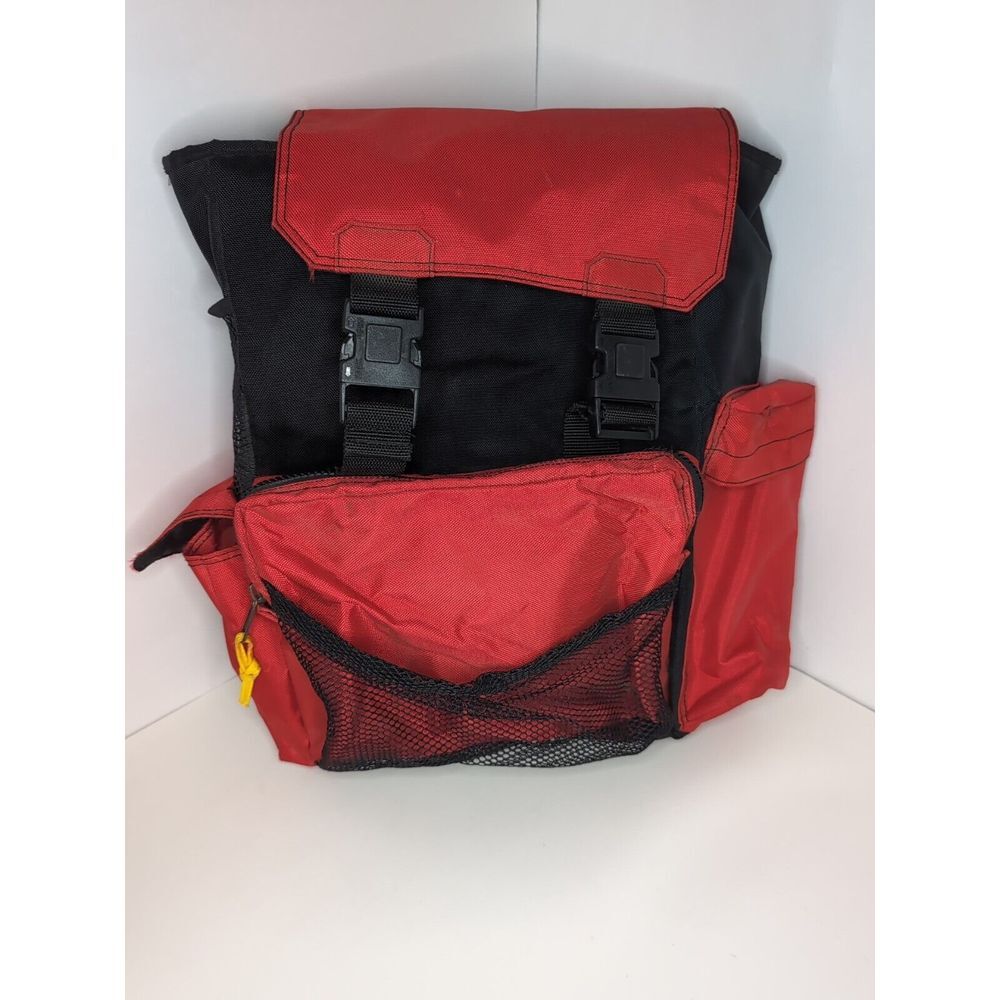 Marlboro Red Black Backpack Large Camping Hiking Rucksack Vintage 90s Adventure